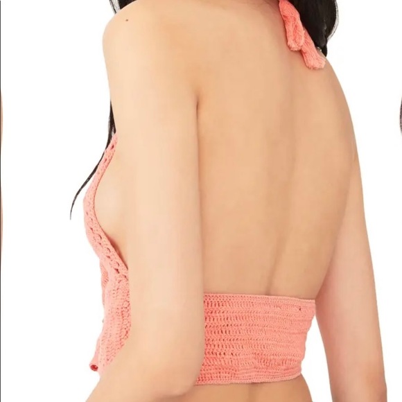 Free People Know Better Knit Crop Top Halter - Picture 2 of 9